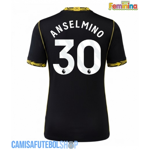Camisa de time de futebol Chelsea Aaron Anselmino #30 Replicas 2º Equipamento Feminina 2026-27 Manga Curta